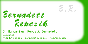 bernadett repcsik business card